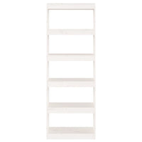 Libreria/Divisorio Bianco 60x30x167,5 cm in Massello di Pino 808174