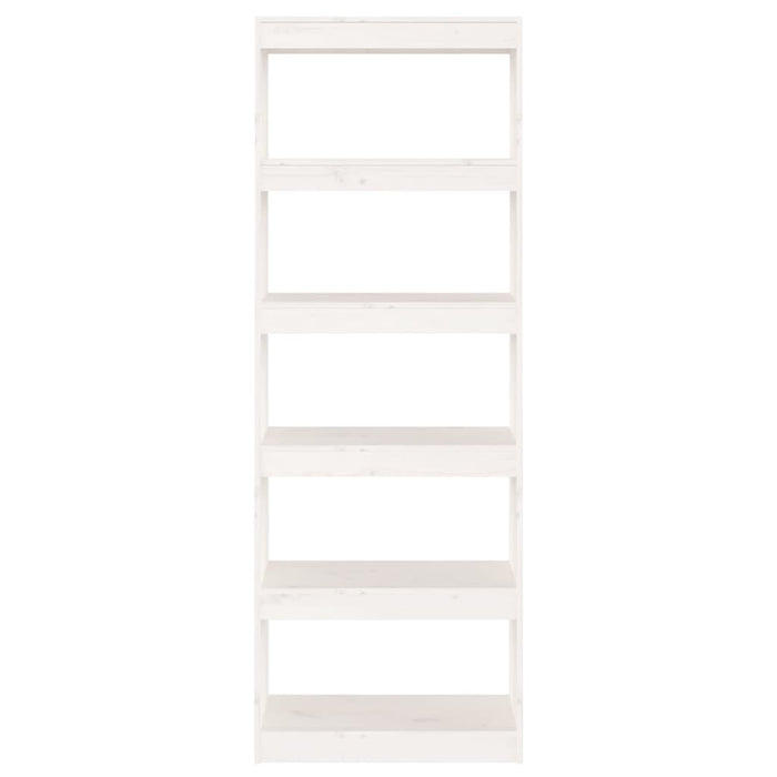 Libreria/Divisorio Bianco 60x30x167,5 cm in Massello di Pino 808174