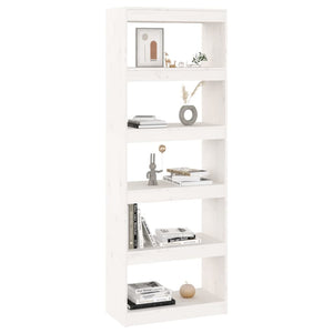Libreria/Divisorio Bianco 60x30x167,5 cm in Massello di Pino 808174