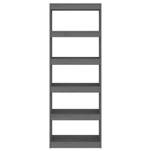 Libreria/Divisorio Grigio 60x30x167,5 cm in Massello di Pino 808175