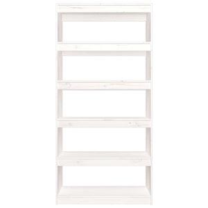 Libreria/Divisorio Bianco 80x30x167,4 cm Legno Massello di Pino cod mxl 11876