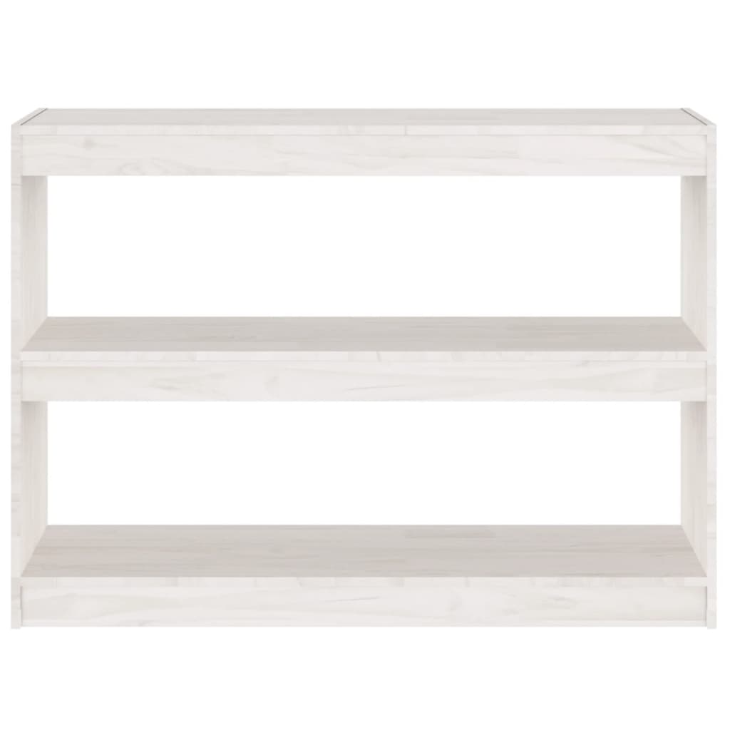 Libreria/Divisorio Bianco 100x30x71,5 cm Legno Massello di Pino cod mxl 19760