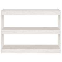 Libreria/Divisorio Bianco 100x30x71,5 cm Legno Massello di Pino cod mxl 19760