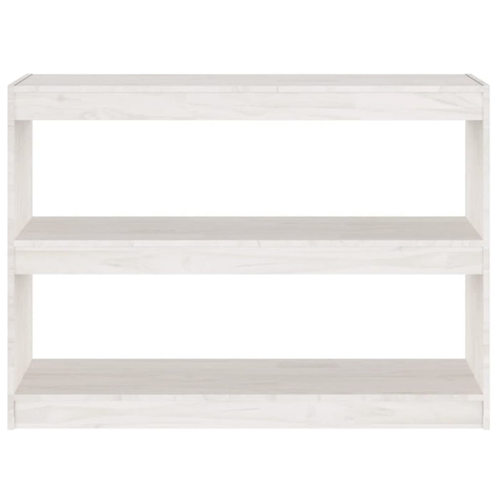 Libreria/Divisorio Bianco 100x30x71,5 cm Legno Massello di Pino cod mxl 19760