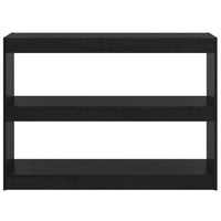 Libreria/Divisorio Nero 100x30x71,5cm in Legno Massello di Pino cod mxl 22636