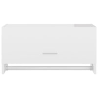 Armadio Bianco Lucido 70x32,5x35 cm in Legno Multistrato 808248