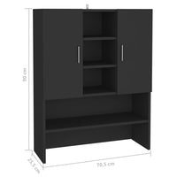 Mobile per Lavatrice Nero 70,5x25,5x90 cm 808387