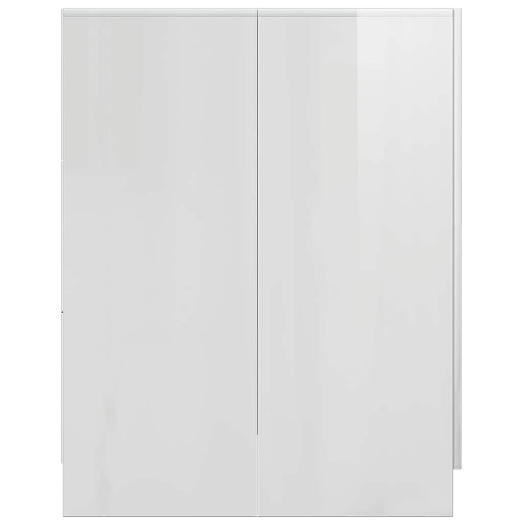 Mobile per Lavatrice Bianco Lucido 71x71,5x91,5 cm 808401