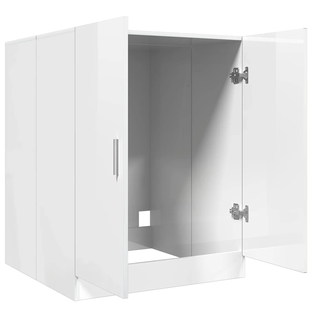Mobile per Lavatrice Bianco Lucido 71x71,5x91,5 cm 808401