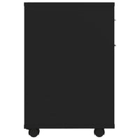 Mobiletto con Rotelle Nero 45x38x54cm in Legno Multistrato 808441
