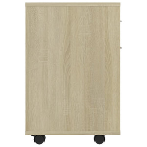 Armadietto con Ruote Rovere Sonoma 45x38x54cm Legno Multistrato 808443