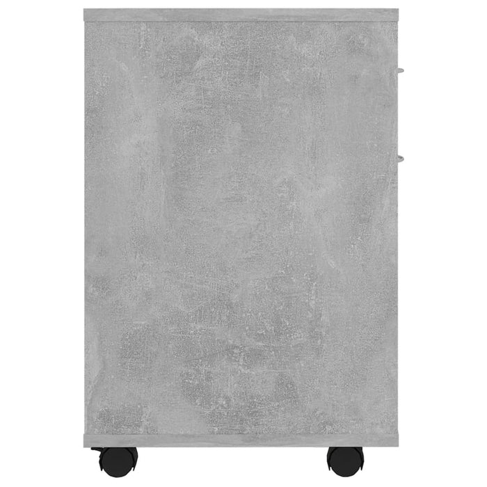 Mobiletto con Ruote Grigio Cemento 45x38x54cm Legno Multistrato 808444