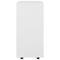 Mobiletto con Rotelle Bianco 60x35x75cm in Legno Ingegnerizzato 808449