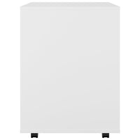 Mobiletto con Ruote Bianco 60x53x72 cm in Legno Multistrato