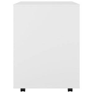 Mobiletto con Ruote Bianco 60x53x72 cm in Legno Multistrato