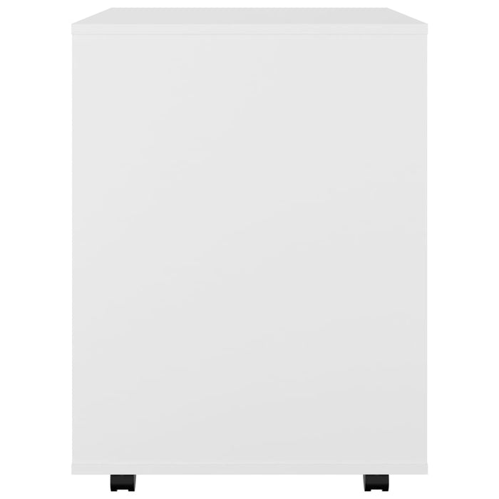 Mobiletto con Ruote Bianco 60x53x72 cm in Legno Multistrato