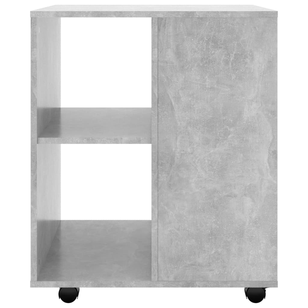 Mobiletto con Ruote Grigio Cemento 60x53x72cm Legno Multistrato 808462