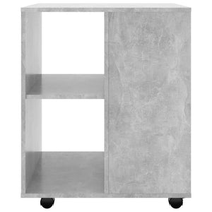 Mobiletto con Ruote Grigio Cemento 60x53x72cm Legno Multistrato 808462