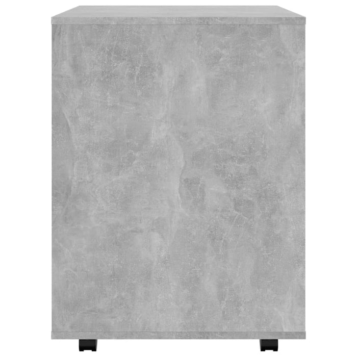 Mobiletto con Ruote Grigio Cemento 60x53x72cm Legno Multistrato 808462