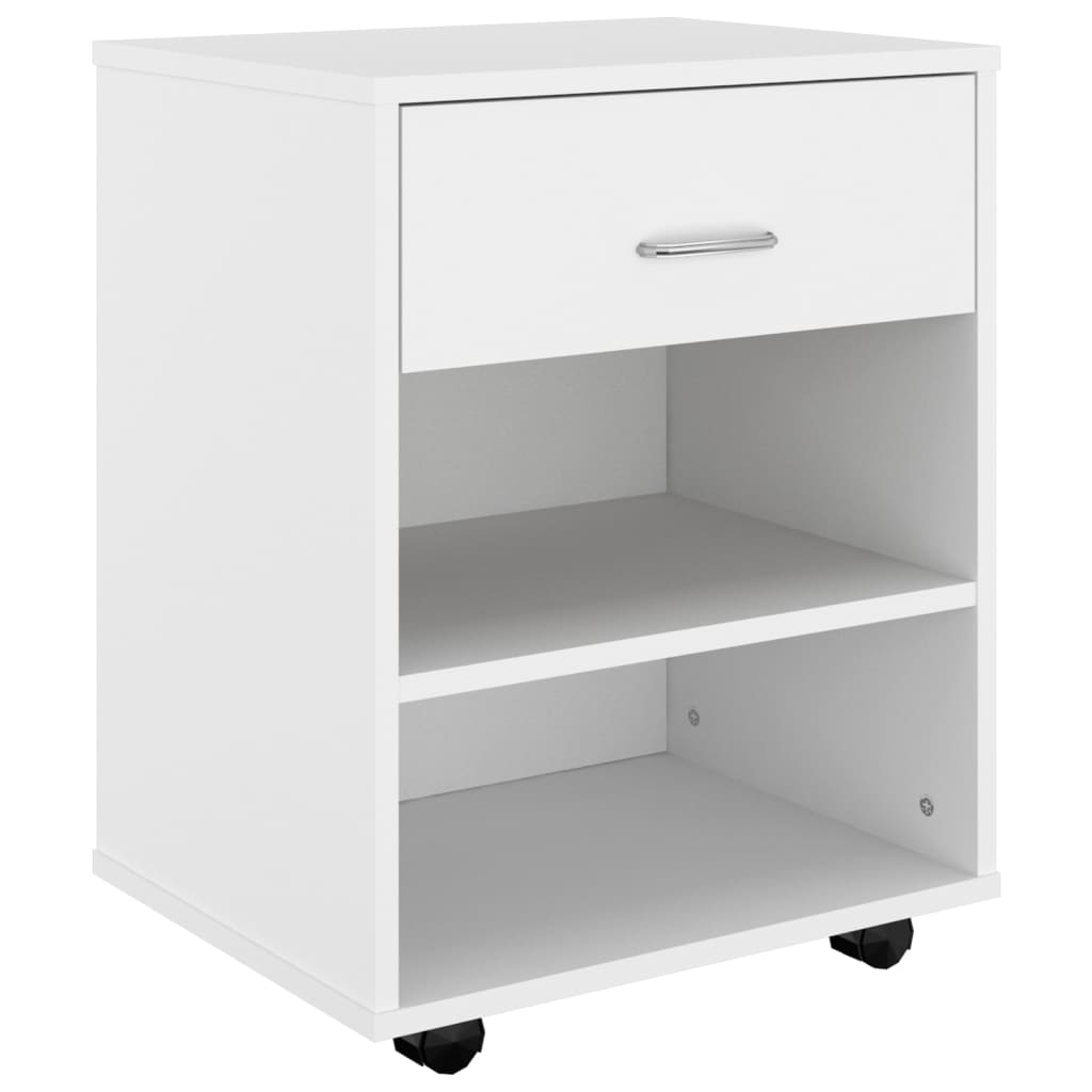 Mobiletto con Ruote Bianco 46x36x59 cm in Legno Multistratocod mxl 121344