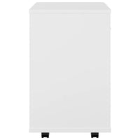 Mobiletto con Ruote Bianco 46x36x59 cm in Legno Multistrato 808467