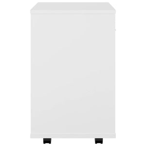 Mobiletto con Ruote Bianco 46x36x59 cm in Legno Multistrato 808467
