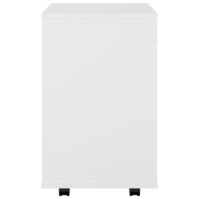 Mobiletto con Ruote Bianco 46x36x59 cm in Legno Multistrato 808467