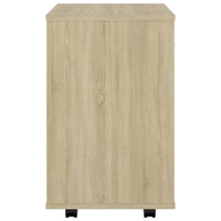 Mobiletto con Ruote Rovere Sonoma 46x36x59 cm Legno Multistrato 808470
