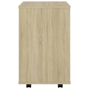 Mobiletto con Ruote Rovere Sonoma 46x36x59 cm Legno Multistrato
