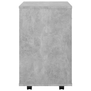 Mobiletto con Ruote Grigio Cemento 46x36x59cm Legno Multistrato 808471