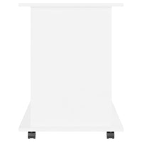 Mobiletto con Ruote Bianco 60x45x60 cm in Legno Multistrato 808476