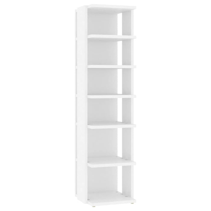 Scarpiera scarpiera mobile portaoggetti ingresso corridoio soggiorno 27,5 x 27 x 102 cm legno composito bianco 02_0021443