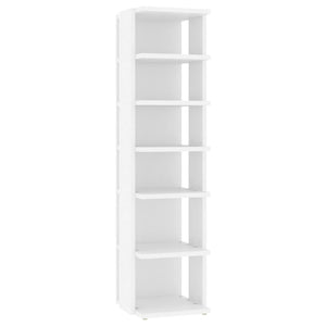 Scarpiera Bianca 27,5x27x102 cm in Legno Multistrato 808485