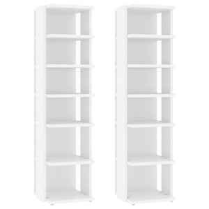 Scarpiere 2 pz Bianche 25x27x102 cm in Legno Multistrato cod mxl 77015