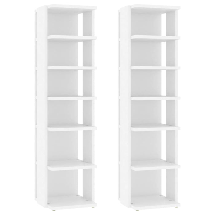 Scarpiere 2 pz Bianche 25x27x102 cm in Legno Multistrato cod mxl 77015