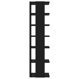 Scarpiera Nera 27,5x27x102 cm in Legno Multistrato 808487