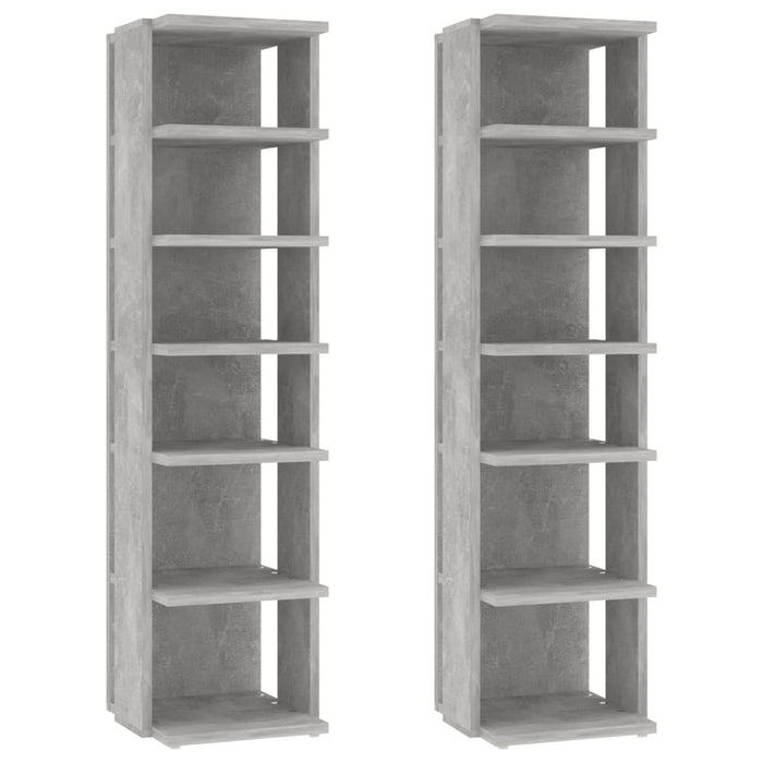 Scarpiere 2 pz Grigio Cemento 27,5x27x102 cm 808494