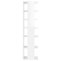 Scarpiera Bianco Lucido 27,5x27x102 cm in Legno Multistrato 808497