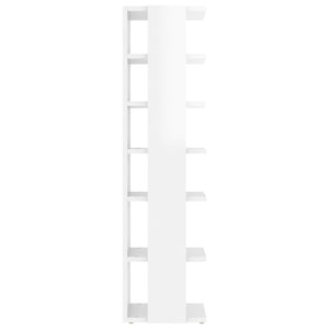 Scarpiera Bianco Lucido 27,5x27x102 cm in Legno Multistrato 808497