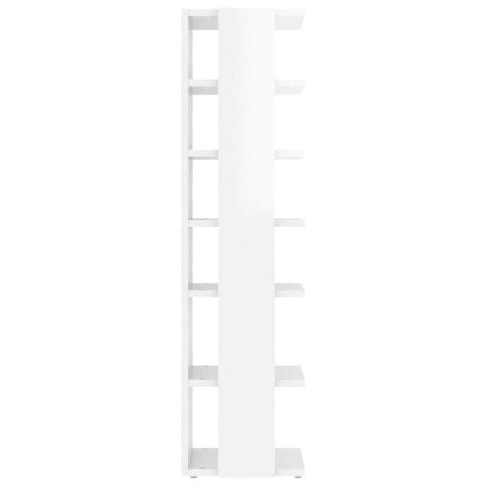 Scarpiera Bianco Lucido 27,5x27x102 cm in Legno Multistrato 808497