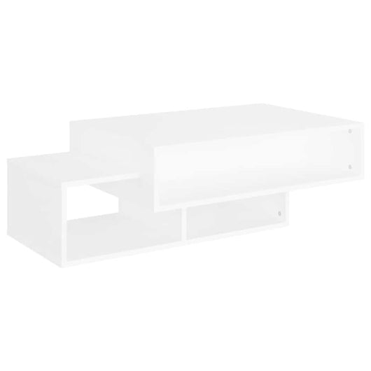 Tavolino da Salotto-Tavolino da soggiorno-Tavolo Bianco 102x55x42 cm Legno Legno Multistrato