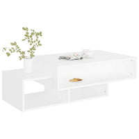 Tavolino da Salotto Bianco 102x55x42 cm Legno Legno Multistrato 808522