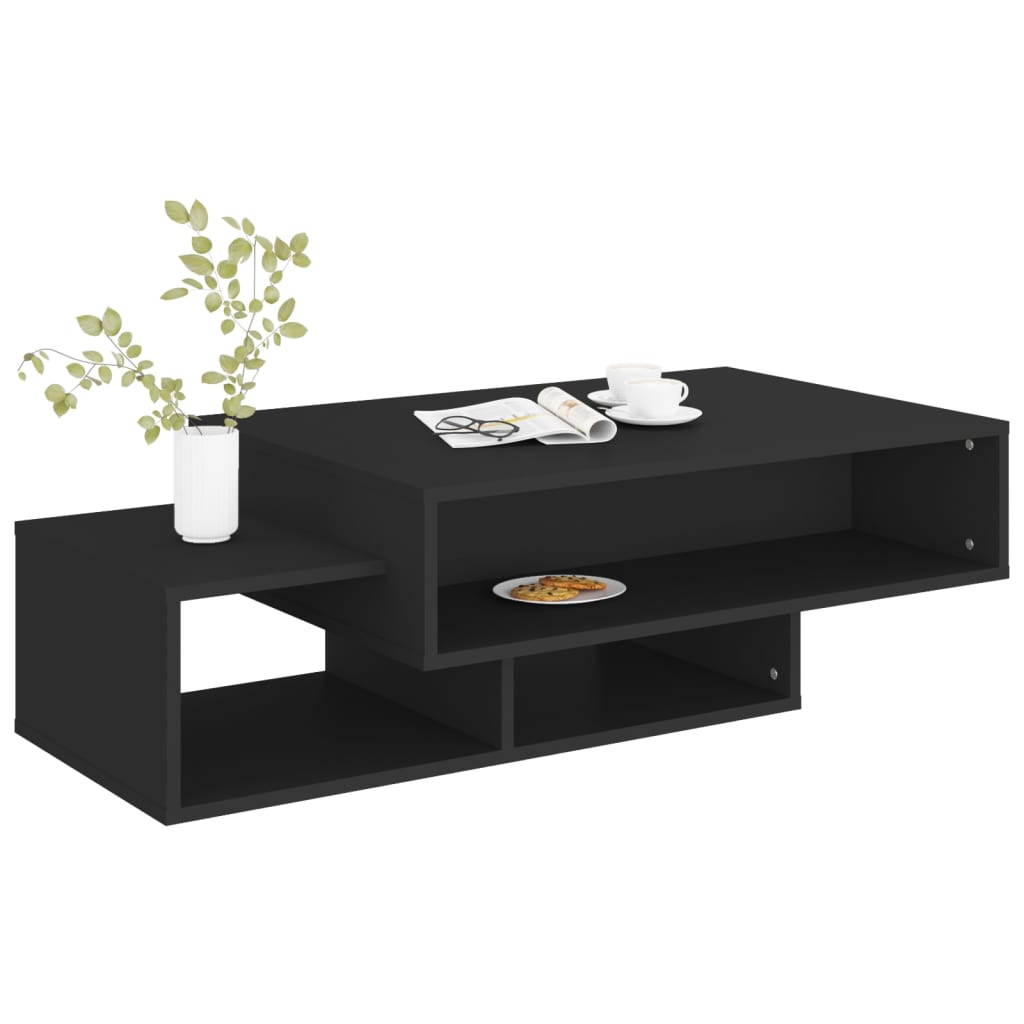 Tavolino da Salotto Nero 105x55x32 cm in Truciolato 808523
