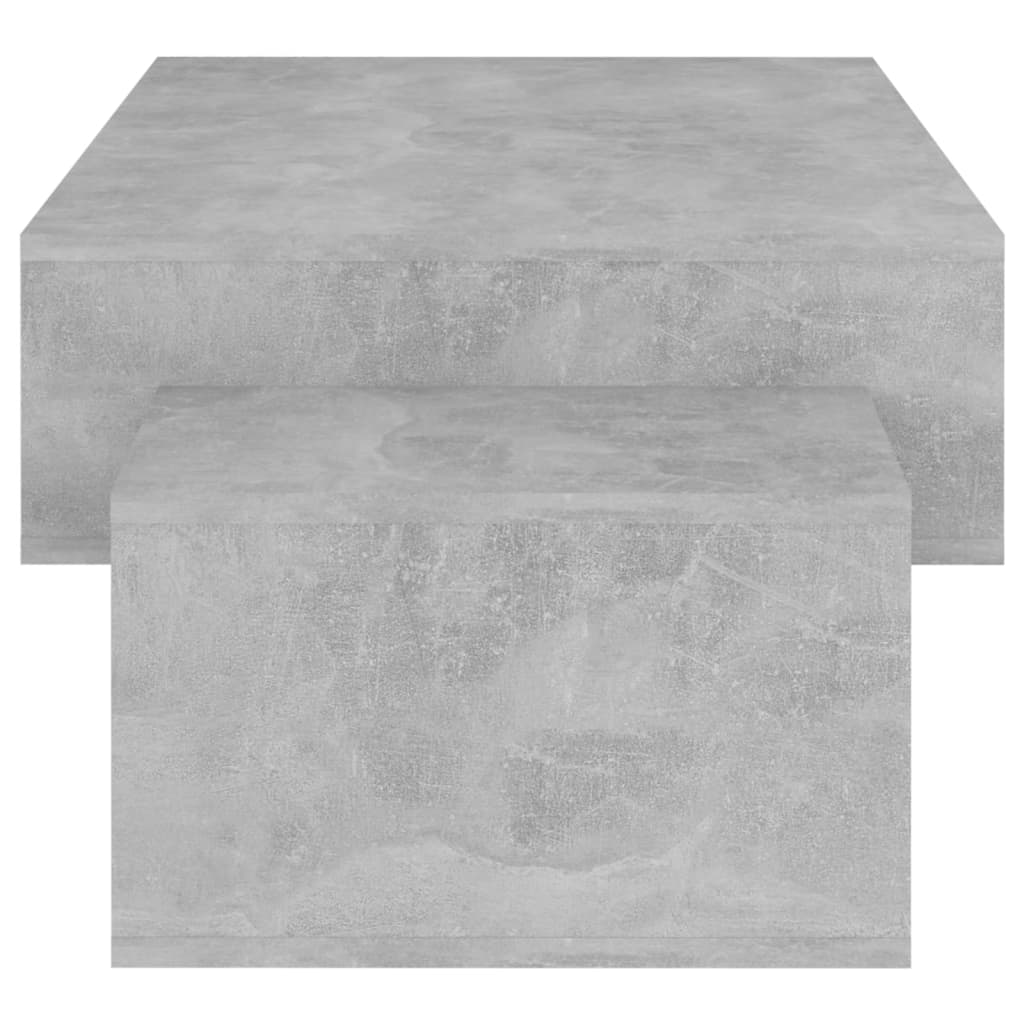 Tavolino da Salotto Grigio Cemento 105x55x32 cm in Truciolato 808526