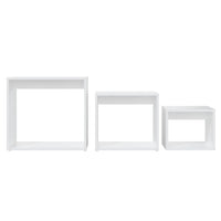 Tavolini Impilabili 3 pz Bianchi in Legno Multistrato 808576