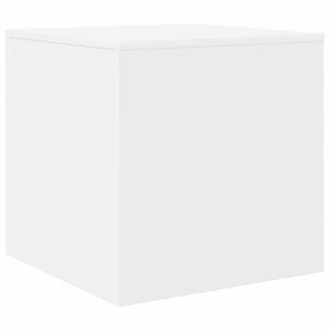 Tavolini Impilabili 3 pz Bianchi in Truciolato 808594