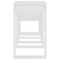 Tavolini impilabili 3 pz bianchi in legno ingegnerizzato 808603