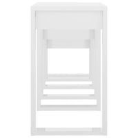 Tavolini Impilabili 3 pz Bianco Lucido in Legno Multistrato 808609