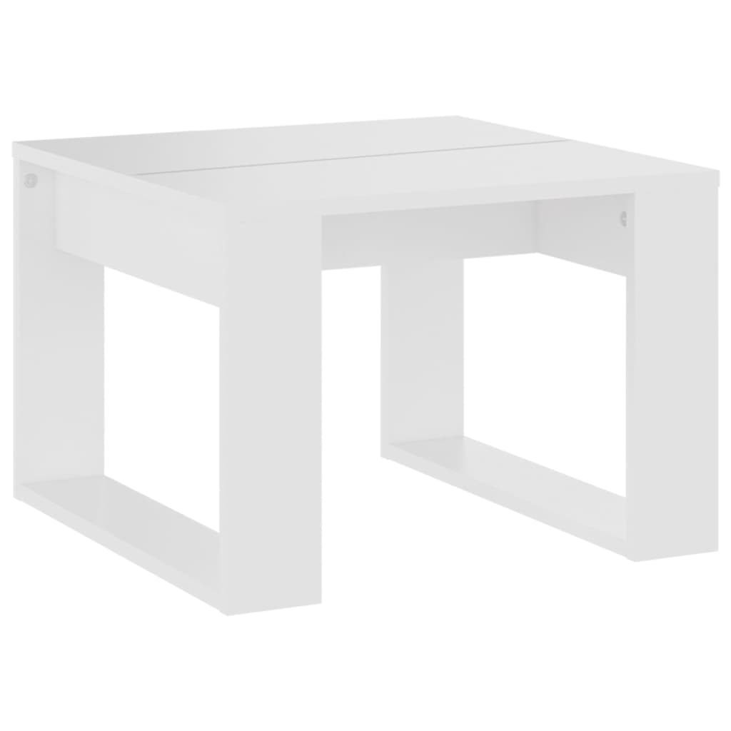 Tavolino Bianco 50x30x50 cm in Legno Multistrato 808621