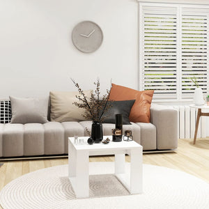 Tavolino Bianco 50x30x50 cm in Legno Multistrato 808621